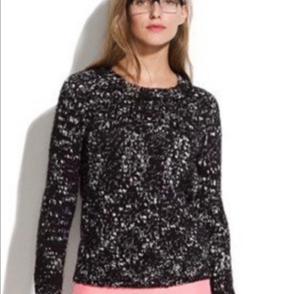Madewell Wallace black and white sweater size XS